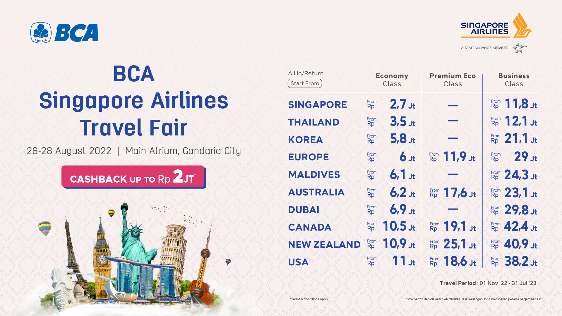travel fair singapore airlines agustus 2023